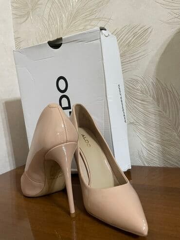 женские шлепанцы на каблуке: Туфли, Aldo, Размер: 36, цвет - Бежевый, Новый — 2