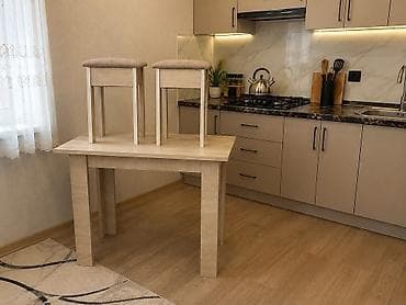Mətbəx üçün masa və 2 ədəd taburet dəsti - Minimalist skandinaviya
