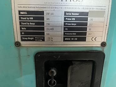 Biznes üçün avadanlıq: Crathos CNT 165 dizel generator inter matoru - Model: CNT 165 (Made — 2