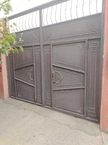 qapi darvaza: Dəmir darvaza dəsti - Material: qalın metaldan hazırlanmış ikiqat — 1