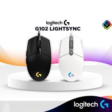 Noutbuklar üçün örtük və çantalar: Teze Original Logitech G102 Mouse - 50 AZN Ag Qara - Rangler — 7