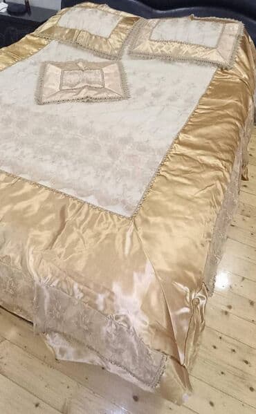 bogema aliram: Yataq üçün Yeni rəng - Qızılı Yataq örtüyü, Pulsuz çatdırılma, Ödənişli çatdırılma, Rayonlara çatdırılma — 3