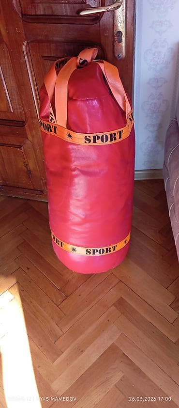 qrusa: Boks zərbə kisəsi - Rəng: qırmızı korpus, narıncı “SPORT” yazılı — 1