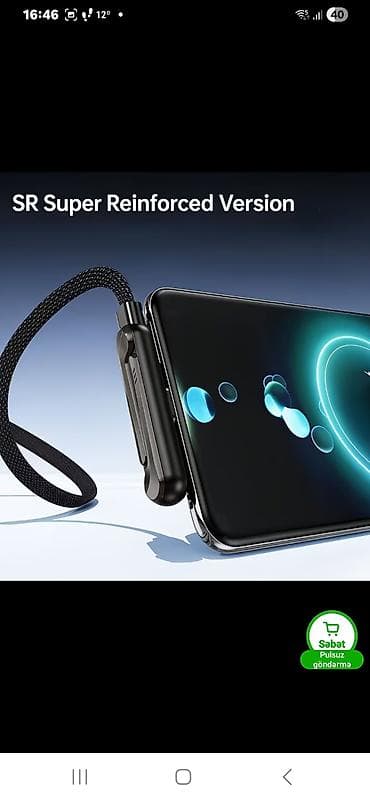 seki telfon: Kabel Baseus, Type C (USB-C), Yeni — 5