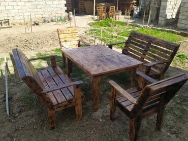 Ev üçün mebel: Restoran və bağ üçün masa ve stullar ( masa kreslo ve oturacaqlar,) — 5