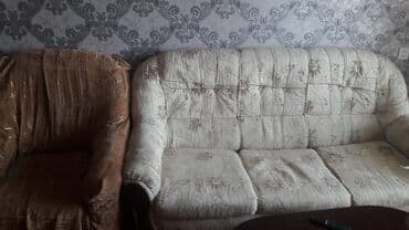 İşlənmiş, Di̇van-kravat, 2 kreslo, Bazalı