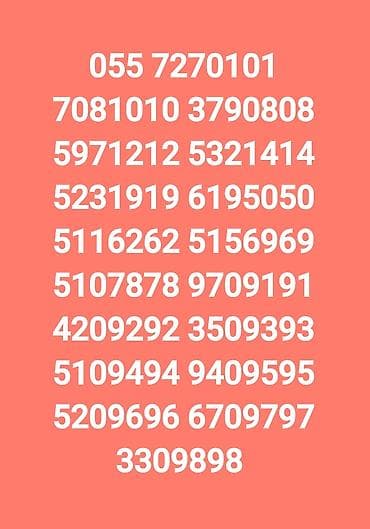 Nömrə: ( 055 ) ( 4604141 ), Yeni