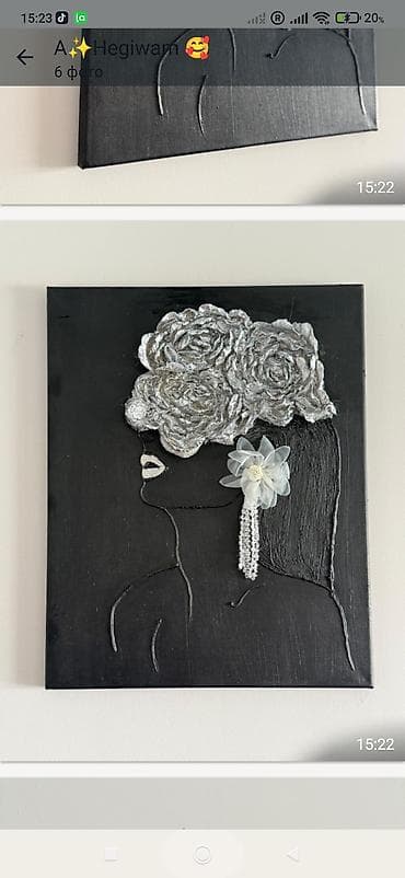 tablo: Müəllifdən orijinal əl işi dekorativ rəsmlər 1) Kətan üzərində akril — 7