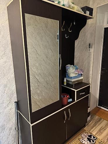 ayaqqabi qoyulan: 1 qapı, Güzgülü, Qəhvəyi, Digər material, Açılan, Düz dolab — 2