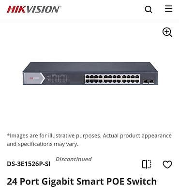 minecraft ps4 disk: Hikvision DS-3E1526P-SI – 24 Port Gigabit Smart PoE Switch — 1