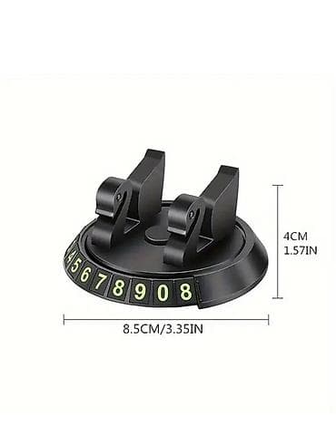 derjatel: Avtomobil üçün dairəvi müvəqqəti dayanma/nömrə göstəricisi və telefon — 1