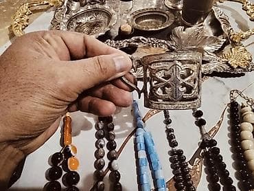 muncuqdan qolbaq: Kolleksiya: təsbeh və aksesuar dəsti - Müxtəlif material və — 4