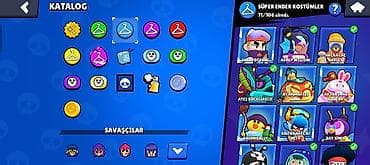 Ovçuluq və balıqçılıq: Brawl Stars hesabı – yüksək səviyyəli, zəngin kolleksiya Ümumi — 5