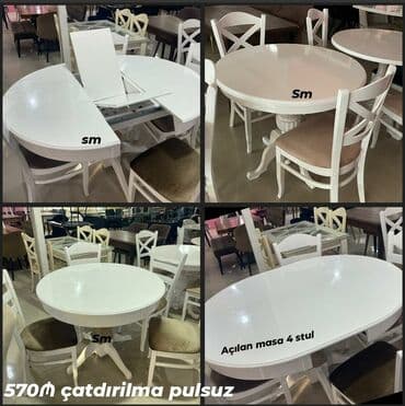 ustol ustul: ✔️Sifarişlə✔️ ✔️Kuxna üçün stol stul dəsti✨✨ 4 stul 1 açılan masa — 1
