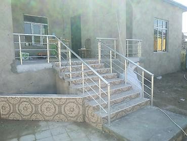 pilləkən daşları: Paslanmayan polad məhəccər və pilləkan tutacaqları - Material: yüksək — 1