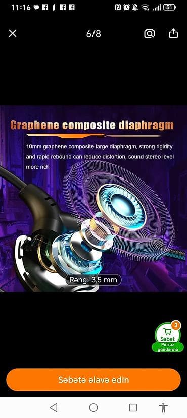 sert disk: Oyun və kommunikasiya üçün naqilli qulaqlıq-mikrofon dəsti - HD — 4