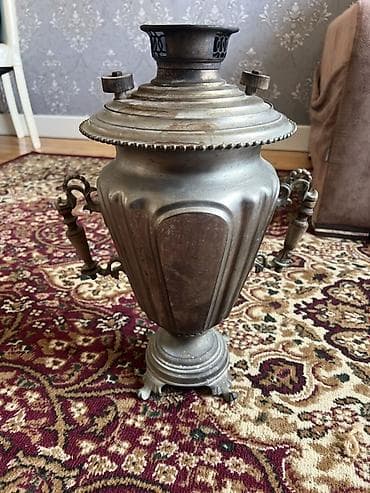 antik stul: Antik metal samovar - Material: ağır döküm/metal gövdə, dekorativ — 3