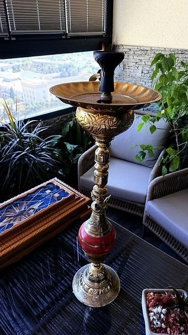 Məhsul: Mis nargilə (şərqli naxışlı, klassik dizayn) Təsvir: - — 2