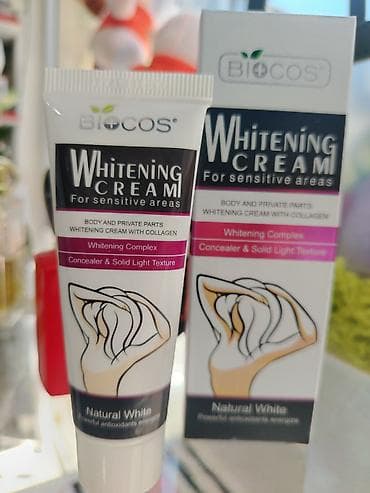 whey protein isolate: Məhsul: Biocos Whitening Cream for Sensitive Areas – kollagenli — 1