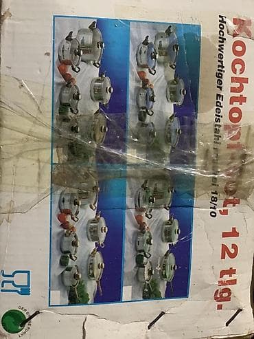 dib: Mətbəx üçün paslanmayan poladdan (18/10) “Kochtopf-Set, 12 tlg.” qazan — 2