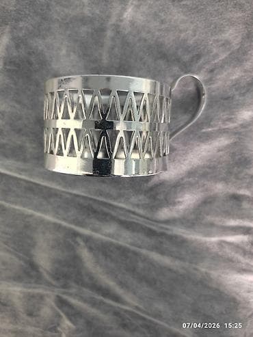 yumurta kaseti: Paslanmayan poladdan çay/coffee stəkanaltı dəsti (6 ədəd) - Material — 2