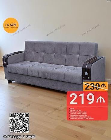 dəmir karkas: Divan, Açılan, Bazalı, Parça, Şəhərdaxili pulsuz çatdırılma — 1