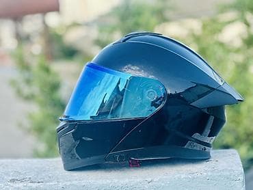 debilqe: AG markalı tam üzlü motosiklet dəbilqəsi - Korpus: parlaq qara — 3