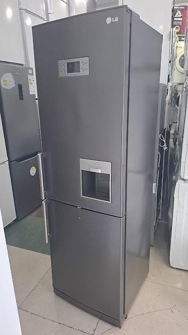 LG soyuducu, alt kamera dondurucu, inox/gri korpus. Xüsusiyyətlər: -