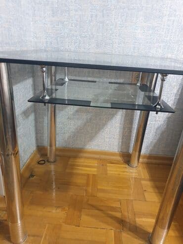 стол на кухню стеклянный: Классический стол, Нераскладной, Стекло, Квадратный стол — 2