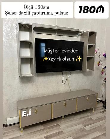 ref: Düz TV altlığı, Polkalı — 1