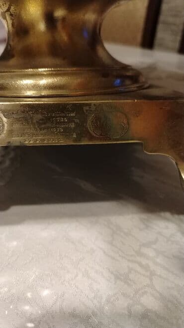 купить бу самовар на дровах: Старинный самовар, 1888 год, Медь, Состояние: Отличное — 5