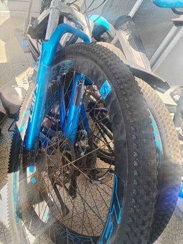 qiz ucun velosiped: Mavi rəngli əyləcli dağ velosipedi. SAET markalı çəngəl və — 1
