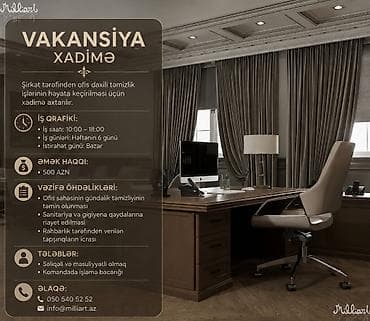 Xadimə tələb olunur, 6/1 lalafo.az -da Xadimə tələb olunur, 6/1