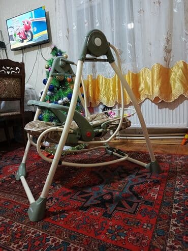 Качели: Б/у, Стул-качели, С зонтиком, Металл — 3