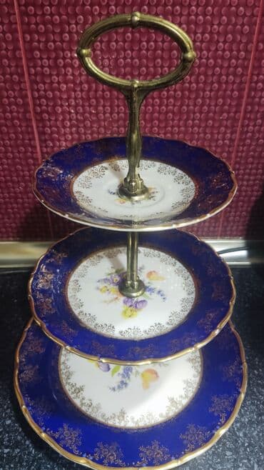 qurban bayrami sekilleri: Çay dəsti, rəng - Göy, Kobalt, Madonna, Çexiya — 2