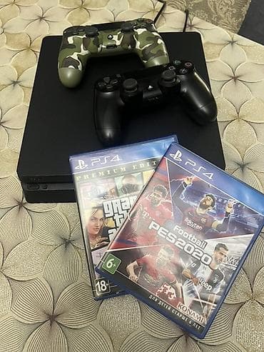 PlayStation 4 Slim oyun konsolu paketi Komplekt: - PS4 Slim konsolu