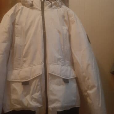 oğlan sepləri: Oğlan üçün kapşyonkalı ağ.kurtka, tezed i, qalındı — 2