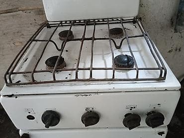 soba borusu: Qaz sobası – 4 gözlü, şüşə pəncərəli soba bölməsi ilə - Üst panel: 4 — 1