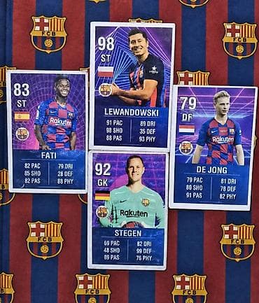 FC Barcelona futbol kartları kolleksiyası