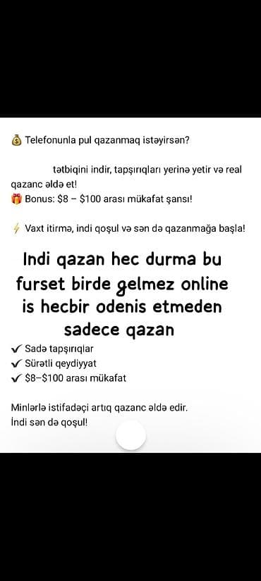 Online is internetden hec bir odenis etmeden pul qazanmaq cox asan