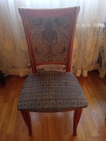 metbex stulları: Qonaq otağı üçün, İşlənmiş, Qatlanmayan, rəng - Boz Stul — 2