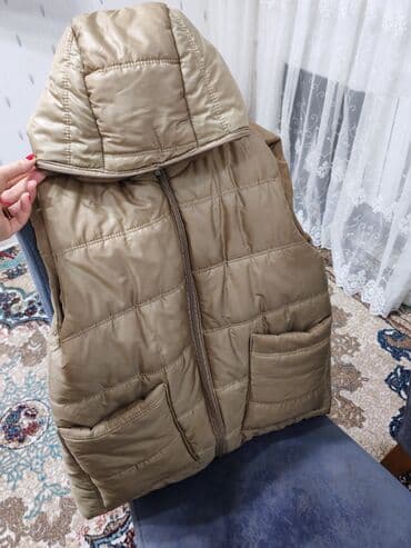 ekodəridən kişi gödəkçəsi: Jilet, XL, rəng - Bej — 2