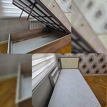 Təknəfərlik çarpayı, Bazalı, Matras ilə, Siyirməsiz