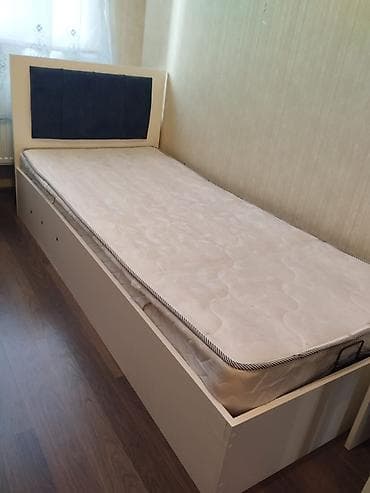 elastik: Təknəfərlik çarpayı, Bazalı, Matras ilə, Siyirməsiz — 3