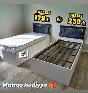carpayı matras: Təknəfərlik çarpayı, Bazasız, Matras ilə, Siyirməsiz — 1