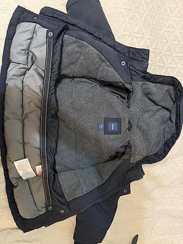 teddy kurtka: Uşaq üçün qış gödəkcəsi - Rəng: tünd göy/qara ton - Kapüşonlu model — 2