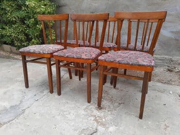 старые стулья: Qonaq otağı üçün, İşlənmiş, Qatlanmayan, rəng - Çəhrayı Stul — 4