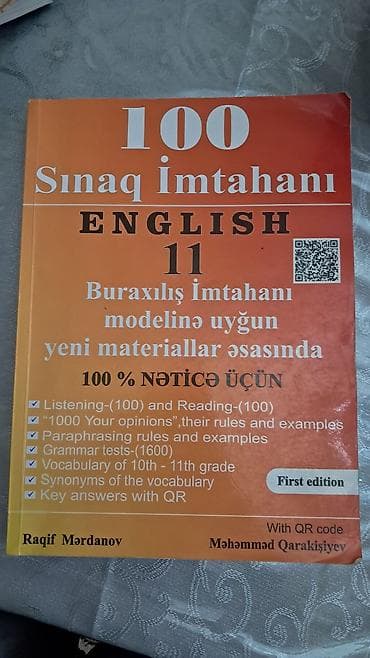 Məhsul: “100 Sınaq İmtahanı – English 11” hazırlıq kitabı