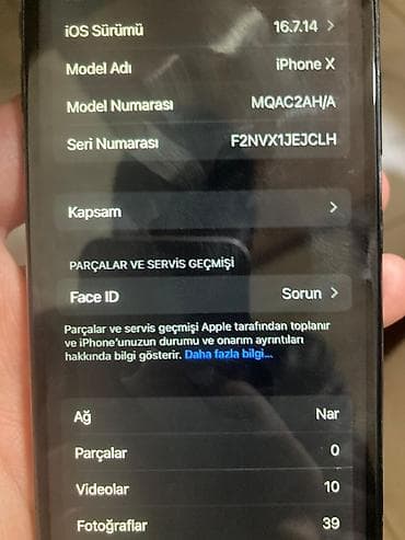 gence tap az telefon: IPhone X, 64 GB, Space Gray, Face ID — 5