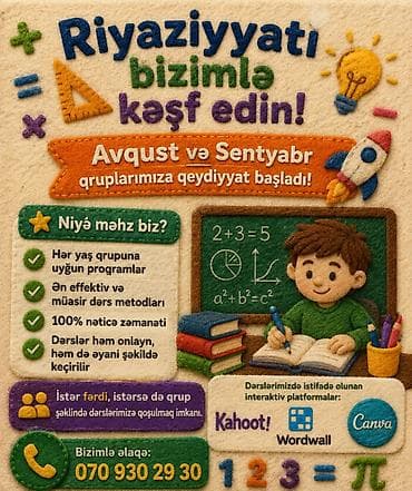 Repetitor, Riyaziyyat, Azərbaycan dili lalafo.az -da Repetitor, Riyaziyyat, Azərbaycan dili